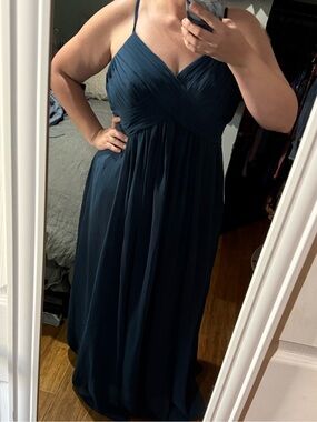 Azazie Neptune V-Neck Chiffon Bridesmaid Dress -NWT